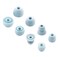 ALXCD Replacement Ear Tips for Powerbeats Pro Headphone 4 Pairs SMLD 4 Sizes Soft Silicone Earbud Tips Eartips Fit for Powerbeats Pro 4 Pairs Glacier Blue
