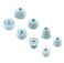 ALXCD Replacement Ear Tips for Powerbeats Pro Headphone 4 Pairs SMLD 4 Sizes Soft Silicone Earbud Tips Eartips Fit for Powerbeats Pro 4 Pairs Glacier Blue