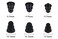 ALXCD Triple Flange Ear Tip 6 Pairs SML Size Triple Three Flange Noise Isolation Silicone Earbuds Tips with 4mm Connector Hole Fit for Most in Ear Earphone BlackSML