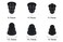 ALXCD Triple Flange Ear Tip 6 Pairs SML Size Triple Three Flange Noise Isolation Silicone Earbuds Tips with 4mm Connector Hole Fit for Most in Ear Earphone BlackSML