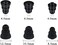 ALXCD Triple Flange Ear Tips 12 Pairs SML Sizes Triple Three Flange Noise Isolate Silicone Replacement Cushion Earbuds Tips with 4mm Connector Hole Fit for Most in Ear Earphone Black 12 Pairs