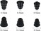 ALXCD Triple Flange Ear Tips 12 Pairs SML Sizes Triple Three Flange Noise Isolate Silicone Replacement Cushion Earbuds Tips with 4mm Connector Hole Fit for Most in Ear Earphone Black 12 Pairs