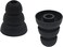 ALXCD Triple Flange Ear Tips 12 Pairs SML Sizes Triple Three Flange Noise Isolate Silicone Replacement Cushion Earbuds Tips with 4mm Connector Hole Fit for Most in Ear Earphone Black 12 Pairs