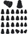 ALXCD Triple Flange Ear Tips 12 Pairs SML Sizes Triple Three Flange Noise Isolate Silicone Replacement Cushion Earbuds Tips with 4mm Connector Hole Fit for Most in Ear Earphone Black 12 Pairs