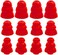ALXCD Triple Flange Ear Tips 6 Pairs SML Sizes Triple Three Flange Noise Isolate Silicone Replacement Cushion Earbuds Tips with 4mm Connector Hole Fit for Most in Ear Earphone SML Red