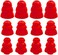 ALXCD Triple Flange Ear Tips 6 Pairs SML Sizes Triple Three Flange Noise Isolate Silicone Replacement Cushion Earbuds Tips with 4mm Connector Hole Fit for Most in Ear Earphone SML Red