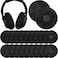 BBTO 100 Pieces Headphone Ear Covers Disposable Earphone Sanitary NonWoven Stretch Earpad Covers Fit for Most on Ear Headphones11 cmBlack