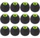 BLLQ 12PCS Large Size Replacement Eartips Eargels Earpads Ear Tips Gels Bud for Powerbeats Pro BeatsX Senso TOZO Sony Other Inner Hole 38mm Earbud inEar HeadphonesBlackGreenL