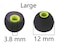 BLLQ 12PCS Large Size Replacement Eartips Eargels Earpads Ear Tips Gels Bud for Powerbeats Pro BeatsX Senso TOZO Sony Other Inner Hole 38mm Earbud inEar HeadphonesBlackGreenL