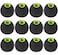 BLLQ 12PCS Large Size Replacement Eartips Eargels Earpads Ear Tips Gels Bud for Powerbeats Pro BeatsX Senso TOZO Sony Other Inner Hole 38mm Earbud inEar HeadphonesBlackGreenL