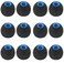 BLLQ 12PCS Medium Size Replacement Ear Tips Earbuds Eartips Ear Cap Ear Bud Tip Compatible with Sony WF1000XM4Powerbeats Pro BeatsX Other Inner Hole 38mm Earbud inEar HeadphonesBlackBlueM