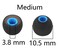 BLLQ 12PCS Medium Size Replacement Ear Tips Earbuds Eartips Ear Cap Ear Bud Tip Compatible with Sony WF1000XM4Powerbeats Pro BeatsX Other Inner Hole 38mm Earbud inEar HeadphonesBlackBlueM