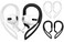 BLLQ 2 Pairs Ear Hooks Compatible with AirPods 3rd Generation MultiDimensional Adjustable AntiSlip Ear Fins Accessories Compatible with AirPods Pro AirPods 3 2 1 GenBlackWhite