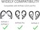 BLLQ 2 Pairs Ear Hooks Compatible with AirPods 3rd Generation MultiDimensional Adjustable AntiSlip Ear Fins Accessories Compatible with AirPods Pro AirPods 3 2 1 GenBlackWhite