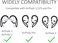 BLLQ 2 Pairs Ear Hooks Compatible with AirPods 3rd Generation MultiDimensional Adjustable AntiSlip Ear Fins Accessories Compatible with AirPods Pro AirPods 3 2 1 GenBlackWhite