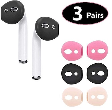 BLLQ 3 Pairs Super Thin Soft Earpods Covers Tips Compatible with Air Pods Both 21 Wireless Earphone Fit in Earpod CaseGoldGrayPink GGP