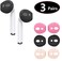 BLLQ 3 Pairs Super Thin Soft Earpods Covers Tips Compatible with Air Pods Both 21 Wireless Earphone Fit in Earpod CaseGoldGrayPink GGP