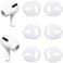BLLQ AirPod Pro 2 Eartips Covers AntiSlip Earuds Cover Silicone Compatible with AirPods Pro 2 Fit in The Charging Case 3 Pairs White pro2w
