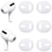 BLLQ AirPod Pro 2 Eartips Covers AntiSlip Earuds Cover Silicone Compatible with AirPods Pro 2 Fit in The Charging Case 3 Pairs White pro2w