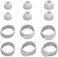 BLLQ Ear Tips Replacement for Galaxy Buds Wingtips Eartips 12 PCS Accessories Silicone Earhooks Earbuds Tips Cover Eargels Wing Tips for Galaxy Buds 2019 Silver 12pcs