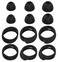BLLQ for Samsung Galaxy Buds Ear Tips Wingtips 12 PCS Accessories Silicone Earhooks Earbuds Cover Eargels Eartips for Galaxy Buds 2019 Black 12pcs