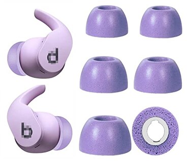 BLLQ Memory Foam Ear Tips Compatible with Beats Fit Pro Foam Tips EartipsSML 3 Pairs Purple Foam Tip Fit Pro Purple