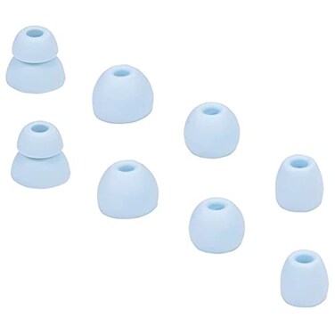 BLLQ Replacement Ear Tips Silicone Earbuds Buds Earplugs Set Compatible with Powerbeats Pro Wireless Earphone Headphones4 Pairs Glacier Blue PP4b