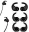 BLLQ Sports AntiSlip AntiDrop Replacement Ear Tips Wing Tips for in Ear Earphones 38mm to 55mm NozzleCompatible with Beats Flex 3 PairsBlack