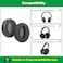 ACCOUTA Breathable Fabric Earpads Replacement for Sennheiser HD 440BT HD 450BT HD 450BTNC Bluetooth Headphones Ear Cushions