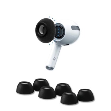 COMPLY Comply Limited Edition Foam Replacement Earbud Tips for Apple AirPods Pro 1 2 Black Small 3 Pairs