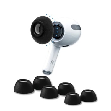COMPLY Comply Limited Edition Foam Replacement Earbud Tips for Apple AirPods Pro 1 2 Black SML 3 Pairs