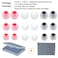 CYADCI Earbud Silicone Ear Tips Replacement Earbuds Gels for Popular InEar Headphones Other Inner Hole 38mm 51mm 9 Pairs SML