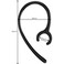 D & Ear Hooks for Wireless Headset 8mm Large Clamp Holder Clips Replacement Ear Loops Earpiece Accessories Black 6 Pack
