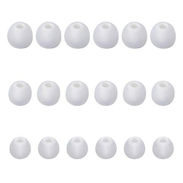 Brandless Earbud Tips High Quality Soft Silicone Earbuds Replacement Tips Fit for inEar Headphonesinner hole from 38mm 40mm earphones9 Pairs SMLWhite