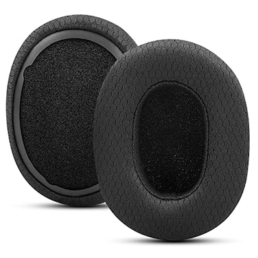 G GVOEARS Gvoears Replacement Ear Pads Cushions for Skullcandy Crusher Wireless Crusher ANCEVO Hesh ANCEVO Hesh 3 Also Fit for Skull Candy Venue Wireless ANC Headphone Mesh Fabric Black