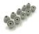 JustEarbuds 5 Pair Double Flange Earbud Headphones Replacement Silicone Ear Tips for Skullcandy Panasonic LG Powerbeats Symphonized iFrogz Mpow JVC and More Grey