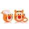 LEWOTE Silicone Funny Case Cover Compatible for Apple Airpods 12Cute Animal DesignCute Tiger