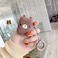 LEWOTE Silicone Funny Case Cover Compatible for Apple Airpods 12Cute Animal DesignSmall Brown Bear