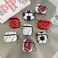 LEWOTE Leather Case Compatible with Apple Airpods 3 Funny Cute CoverBasketball