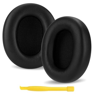 Linkidea Replacement Ear Pads for Skullcandy Crusher ANC 2 Headphones Cushions Covers Protein LeatherBlack