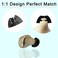 Mijusun Memory Foam Ear Tips for Jabra Elite 75t 75t Active 7 ProElite 3 Elite 4 Replacement Noise Isolating Comfort Fit Earbuds Tips 3 Pairs SML Black