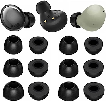BLLQ Memory Foam Tips Compatible with Galaxy Buds ProGalaxy Buds 2 Galaxy Buds Plus Replacement Ear Tips Perfect Noise Cancellation Fit in Case 6 Pairs 3 Size Foam Tips Black Foam GBP6P