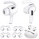 Mijusun 4 Pairs Silicone Ear Hooks for AirPods Pro 2 AntiSlip Ear Wings with Storage Pouch Replacement Earbuds Accessories White