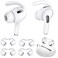 Mijusun 4 Pairs Silicone Ear Hooks for AirPods Pro 2 AntiSlip Ear Wings with Storage Pouch Replacement Earbuds Accessories White