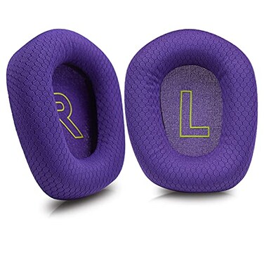 MOLGRIA Ear Pads Cushion Replacement Fabric Earpads for Logitech G733 Wireless Gaming Headset Purple