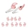 OneCut 5 Pairs Silicone Ear Tips Compatible for AirPods 12 Soft AntiSlip Sport Earbud Tips AntiDrop Ear Hook Gel Headphones Earphones Protective Accessories Pink