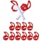 OneCut 5 Pairs Silicone Ear Tips Compatible for AirPods 12 Soft AntiSlip Sport Earbud Tips AntiDrop Ear Hook Gel Headphones Earphones Protective Accessories Red