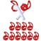 OneCut 5 Pairs Silicone Ear Tips Compatible for AirPods 12 Soft AntiSlip Sport Earbud Tips AntiDrop Ear Hook Gel Headphones Earphones Protective Accessories Red