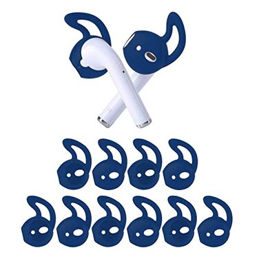 OneCut 5 Pairs Silicone Ear Tips Compatible for AirPods 12Silicone Soft AntiSlip Sport Earbud Tips AntiDrop Ear Hook Gel Headphones Earphones Protective Accessories Tips Blue