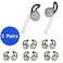 OneCut 5 Pairs Silicone Ear Tips Compatible for AirPods 12Silicone Soft AntiSlip Sport Earbud Tips AntiDrop Ear Hook Gel Headphones Earphones Protective Accessories Tips Gray
